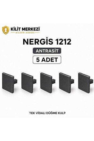 Kilit Merkezi مقبض خزانة أثاث نيرجيس 1212 مكون من 5 قطع مع مسمار واحد