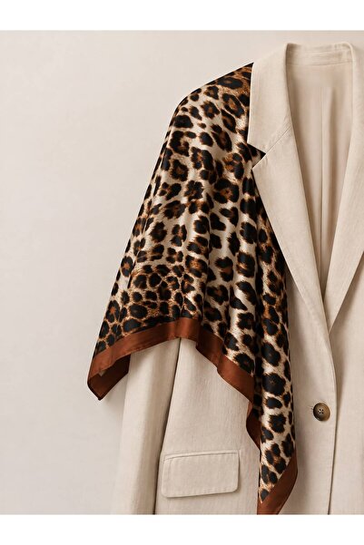 BIJUTERI Leopard Pattern 70X70 Women's Scarf