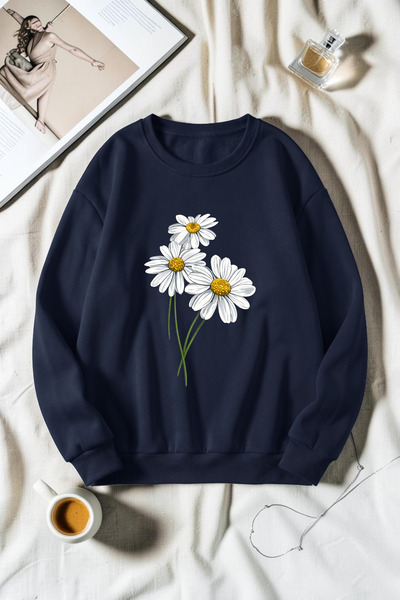 uyguntarz Unisex Printed Crew Neck Sweatshirt