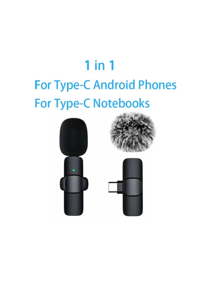Choice4 Typec 1in1-k1 Wireless Lavalier Microphone for iPhone Android USB-C M...