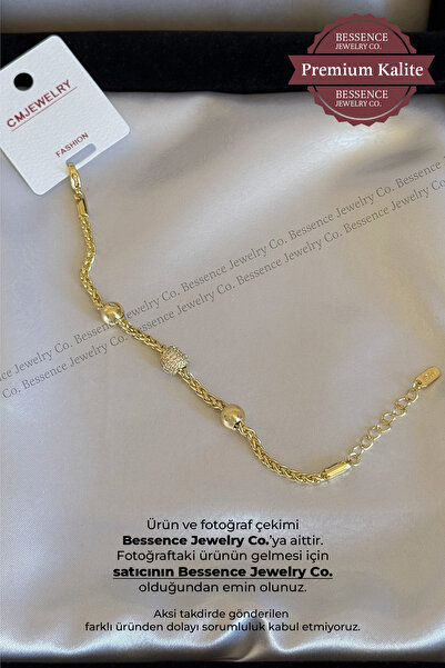 BESSENCE JEWELRY CO. CM Jew 14K Gold VIP Dorika Toplu Örgü Zincir Çelik Bilek...