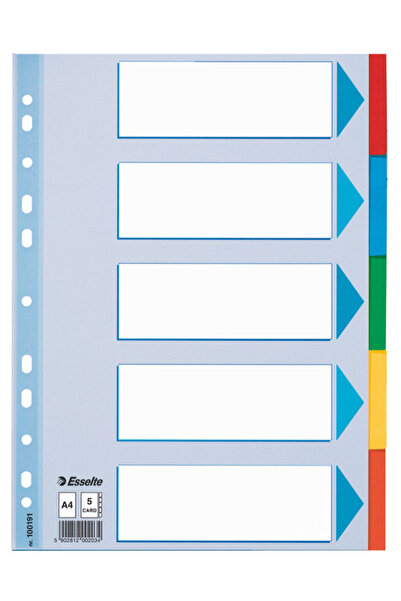 MC Micostore Separatoare index carton 5 coli standard esselte