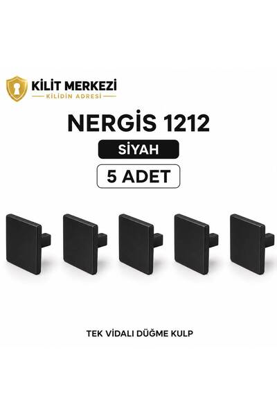 Kilit Merkezi مقبض خزانة أثاث نيرجيس 1212 مكون من 5 قطع مع مسمار واحد