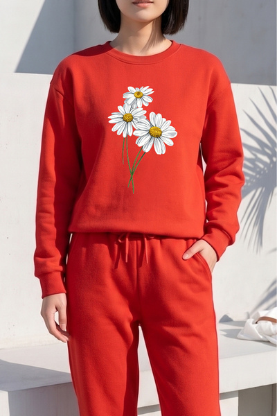 uyguntarz Unisex Printed Crew Neck Sweatshirt