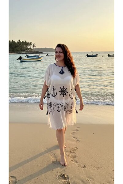 ELİTE NOVA SHOPPİNG Cotton Bohemian Patterned Muslin Cotton Pareo Beach Dress...