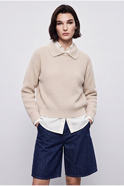 aziso Women's Polo Neck Sweater