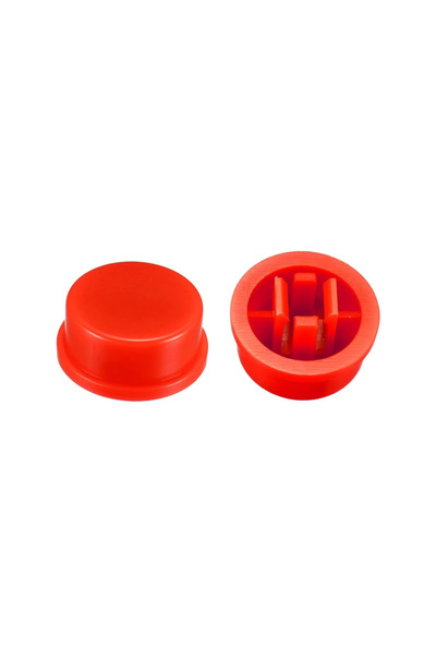 OEM Capac roșu rotund 12 mm pentru buton 12x12 mm