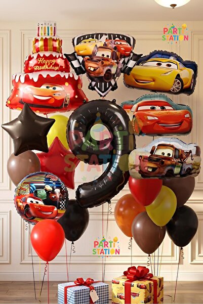 Parti Station Cars Themed Cars Lightning Mcqueen Concept 9 Year Old Balloon S...