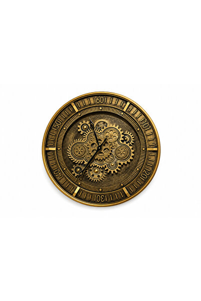 60 Cm Metal Kasa Çarklı Duvar Saat