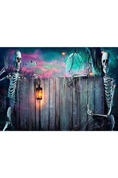 VIODESIGN Fototapet abstract ,autoadeziv, Halloween Scheleti, multicolor,120x...