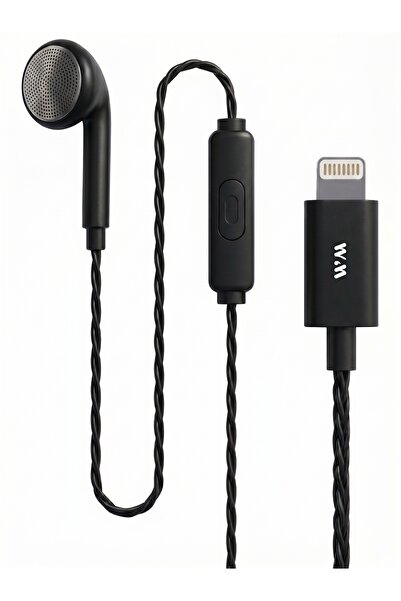 Wellmax WMAX WM820 Lightning Mono Earphone with Microphone, Wired Single-Ear ...