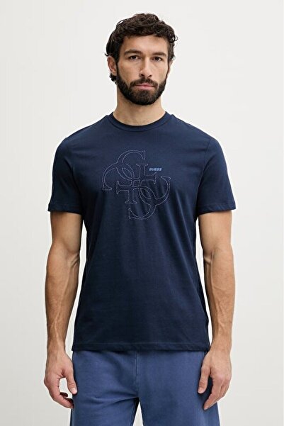 Guess Tiberio Erkek Aktif Oversize Fit T-Shirt