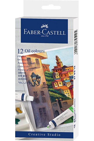 Faber Castell Маслени бои 12 цвята 9 мл фабер-кастел