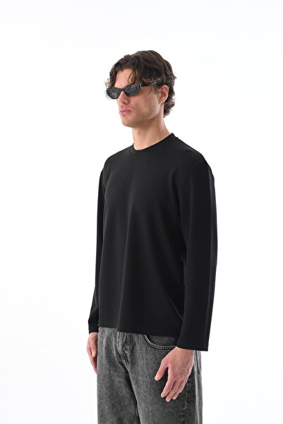 Erkek Uzun Kollu Basic Tişört Rahat Kesim – Wōdnesdæg Still Longsleeve