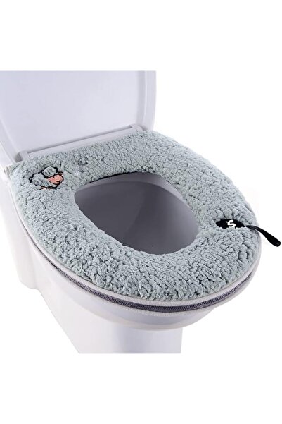 GENERAL Shili Thickened Washable Heavy Plush Toilet Seat Cover with Handle an...