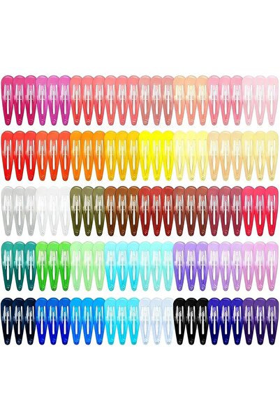 SWSTINLING 120 Packs 40 Colors 2 Inch Candy Solid Color Hair Clips for Girls ...