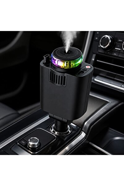 instatech Araç İçi Şarj Cihazı Ve Koku 5'i 1 Arada Type-C & USB | RGB Ortam I...