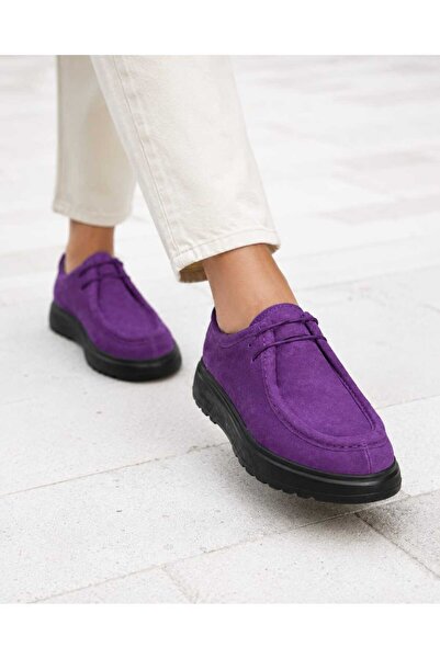 Oneka Shoes Kadın Günlük Bağcıklı Ametist süet 190826SKA1844