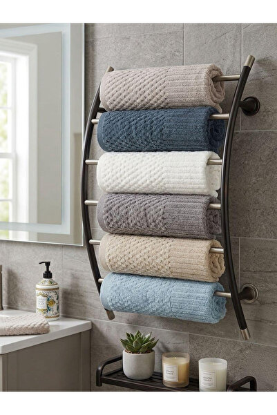 MY MÜRDÜM Cotton Series 50X90 6-Piece 100% Cotton Towel Set |   Dowry Towel Set