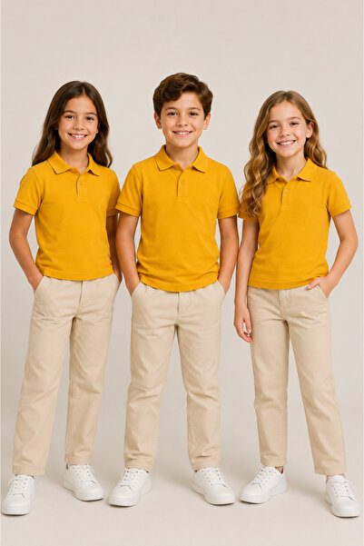 Soweto Children's Unisex 3-Piece Polo Collar Short Sleeve School T-Shirt 100%...