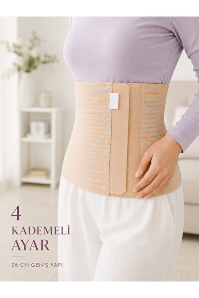 teknotrust Preminium 26 cm Abdominal Corset Postpartum 4-Stage Adjustable Abd...