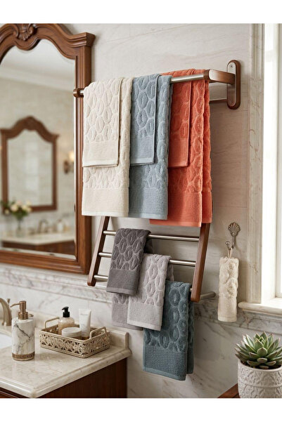 MY MÜRDÜM Cotton Series 50X90 6-Piece 100% Cotton Towel Set |   Dowry Towel Set