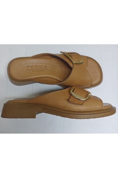 ezmoda Coconat Taba Genuine Leather Gold Buckle