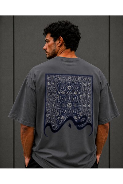 Nulivez Palestine Motif Bandana Patterned 100% Cotton Oversize T-Shirt – Unis...
