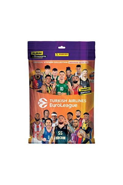 Panini Euroleague 2025: Album Starter Pack plus 15 autocolante (3 pachete cu ...