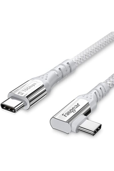 GENERAL فاسجير كيبل USB C الى USB C، توصيل طاقة 100 واط 90 درجة نوع C 3.1 الج...