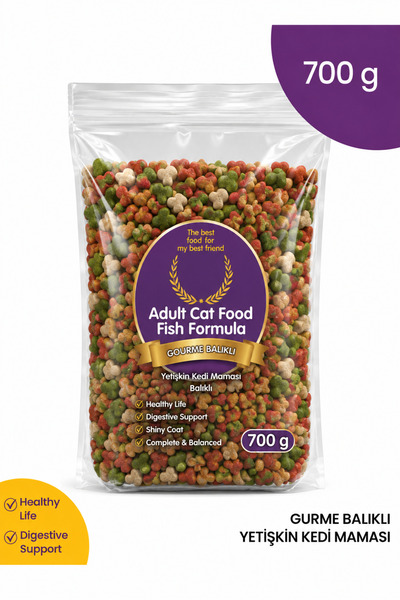 Kuru Yetişkin Kedi Maması Balıklı Gurme 700 gr
