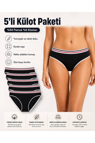 Tutku 5'li Victoria Bikini Külot