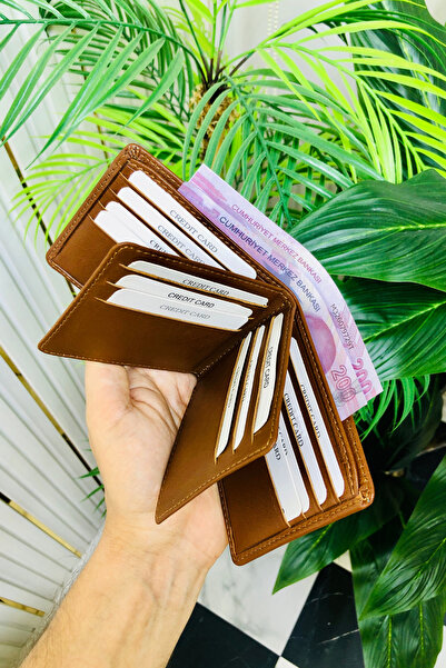 Fly Taba Çok Kart Bölmeli Kişiye Özel Isim Baskılı Hakiki Deri Erkek Cüzdanı ( Kullanışlı Model )