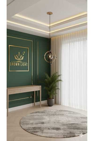 Crown Wooden Hanging Chandelier