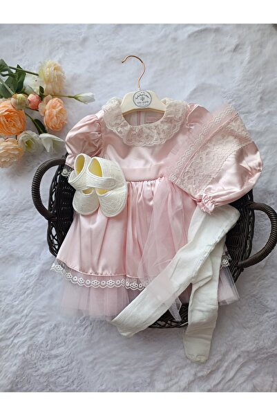 Pugi Baby Prenses Elbise 4 Lü Set Kız Bebek Pamuklu Astarlı Babyshower-Doğum ...