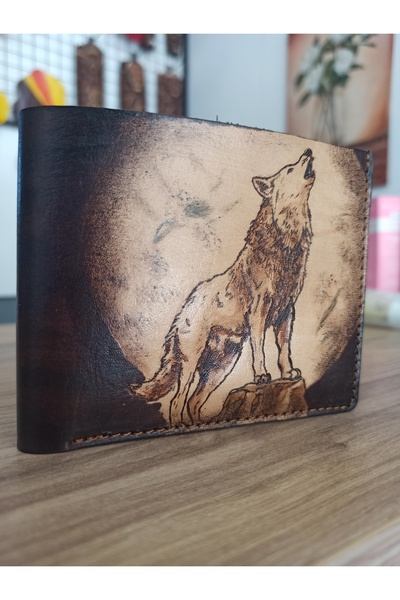 MATRUŞKA DERİ SANAT TASARIM Genuine Leather Hand-Painted & Burnished Patterne...