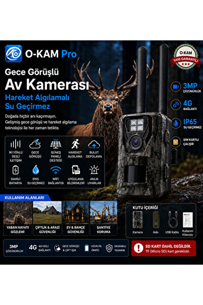 O-KAM PRO O-KAM OKam 5050 4G Solar Fotokapan