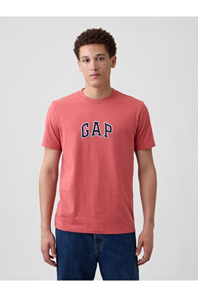 GAP Erkek Açık Kırmızı Logo T-Shirt