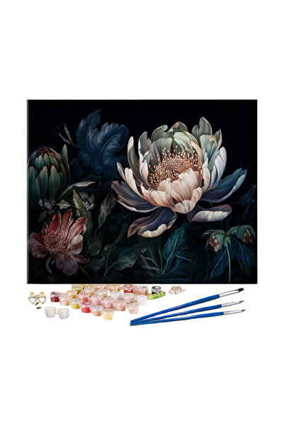 OtherMax Pictură după Numere DIY Artizanat Vopsele Acrilice Flori 40 x 50 cm ...