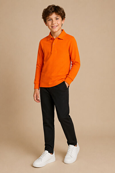 Soweto Children's Unisex Polo Collar Long Sleeve T-Shirt 100% Cotton 2-14 Years