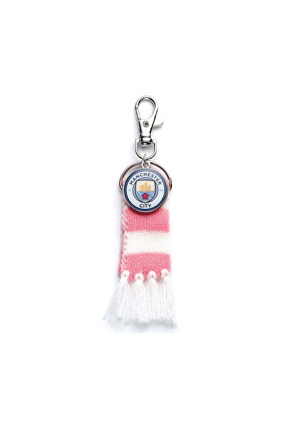 Carat Shop Manchester City FC – Pink Scarf and Logo Charm Backpack Hanger (MC...