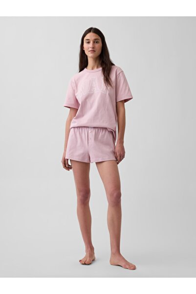 GAP Kadın Açık Pembe Boxer Pijama Şort