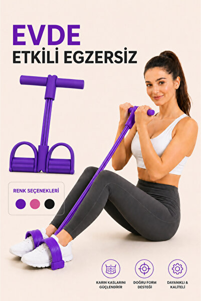 NOREXA Body Trimmer 4 Tüplü Mekik Çekme Aleti Evde Spor Tüm Vücut Egzersiz Aleti