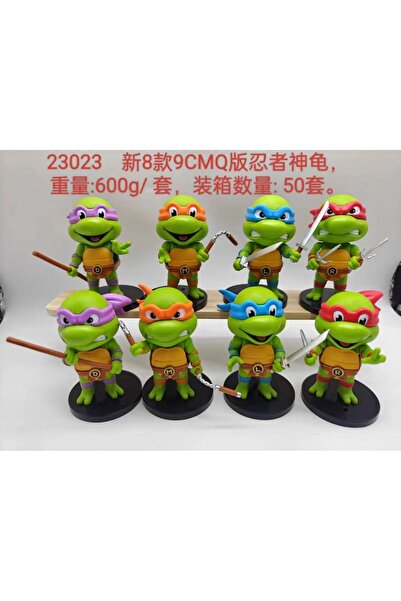 baytoptan Ninja Kaplumbağalar Anime Figür 8 Li Set 9cm