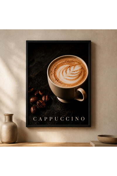 Miutic Print Studio Tablou Decorativ Cappuccino, Tablou Premium cu Ramă