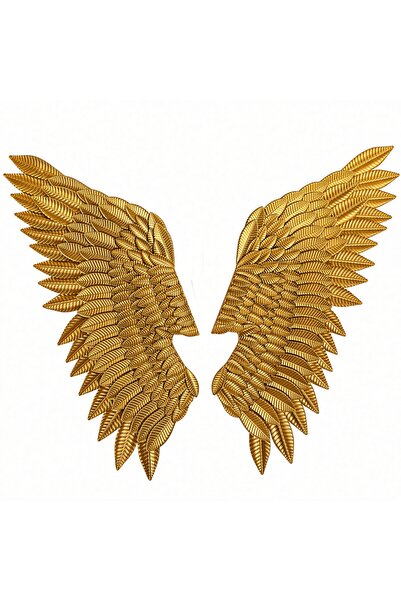 YINZUO INZUO Angel Wings Wall Decor, Metal Wing Sculpture for Living Room Bed...