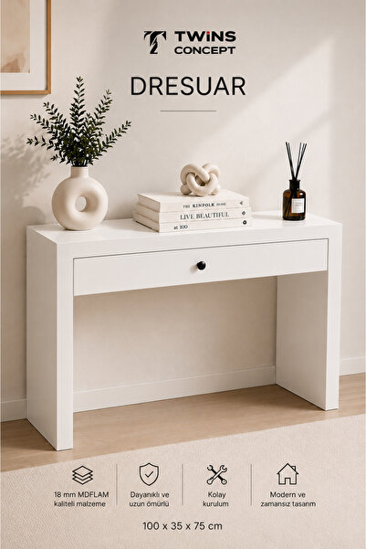 Twins Concept Modern Dresuarçekmece dekoratif Antre & Salon Mobilya 100 cm dolap
