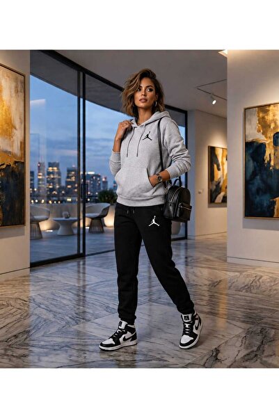 CLOTHES33 Hooded Sweatshirt 2-Piece Combination Winter Shardoon Suit Women/Me...