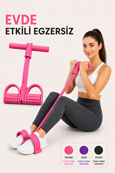 NOREXA Body Trimmer 4 Tüplü Mekik Çekme Aleti Evde Spor Tüm Vücut Egzersiz Aleti
