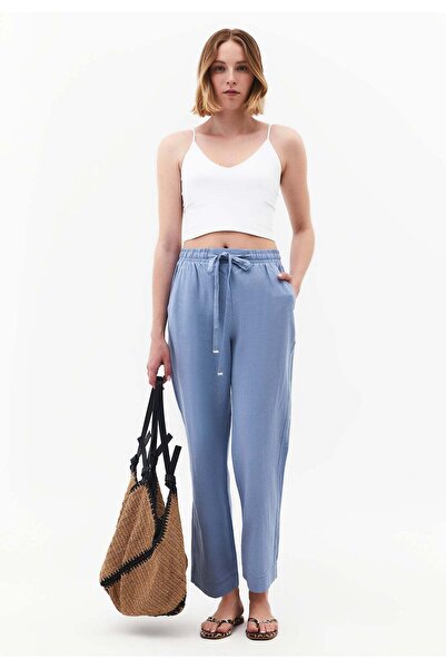 OXXO High Waist Carrot Leg Elasticated Pants - RAIN WASHED